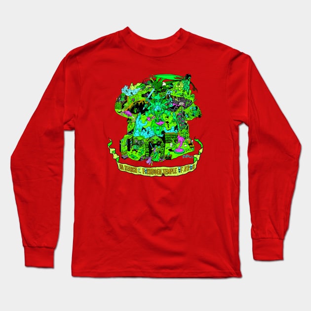 In Search of the Forbidden Temple of A'rob (rave) Long Sleeve T-Shirt by AlexRobinsonStuff